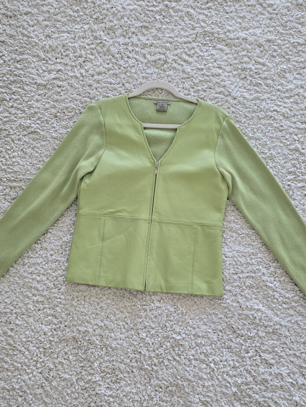 Light Green Zip-Front Blazer